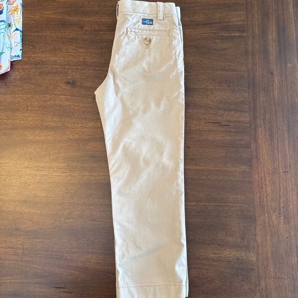 Vineyard Vines Boys Khaki Pants Adjustable Waist Classic Whale Logo size 7 - Picture 3 of 8